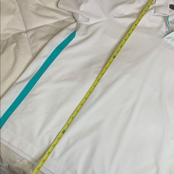 Nike GOLF TOUR PERFORMANCE, Men's White and Teal Polo Shirt, large - Picture 9 of 14